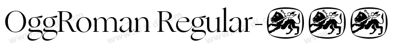 OggRoman Regular字体转换